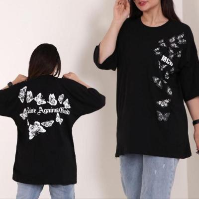 تیشرت لش نخ پنبه دورو پروانه