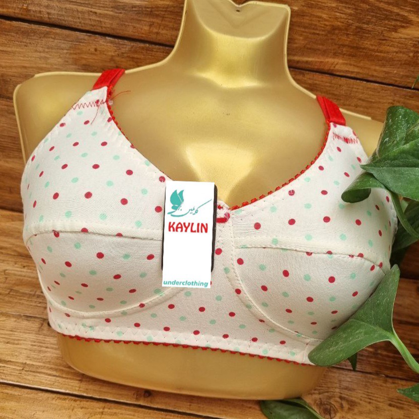 سوتین نخی دولایه پنبه طرح توپی سایز 70تا 100،سوتین نخ پنبه 