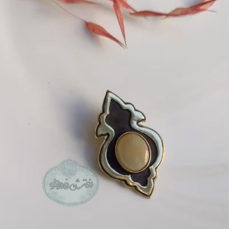  سنجاق سینه گل سینه عقیق سنتی دست ساز