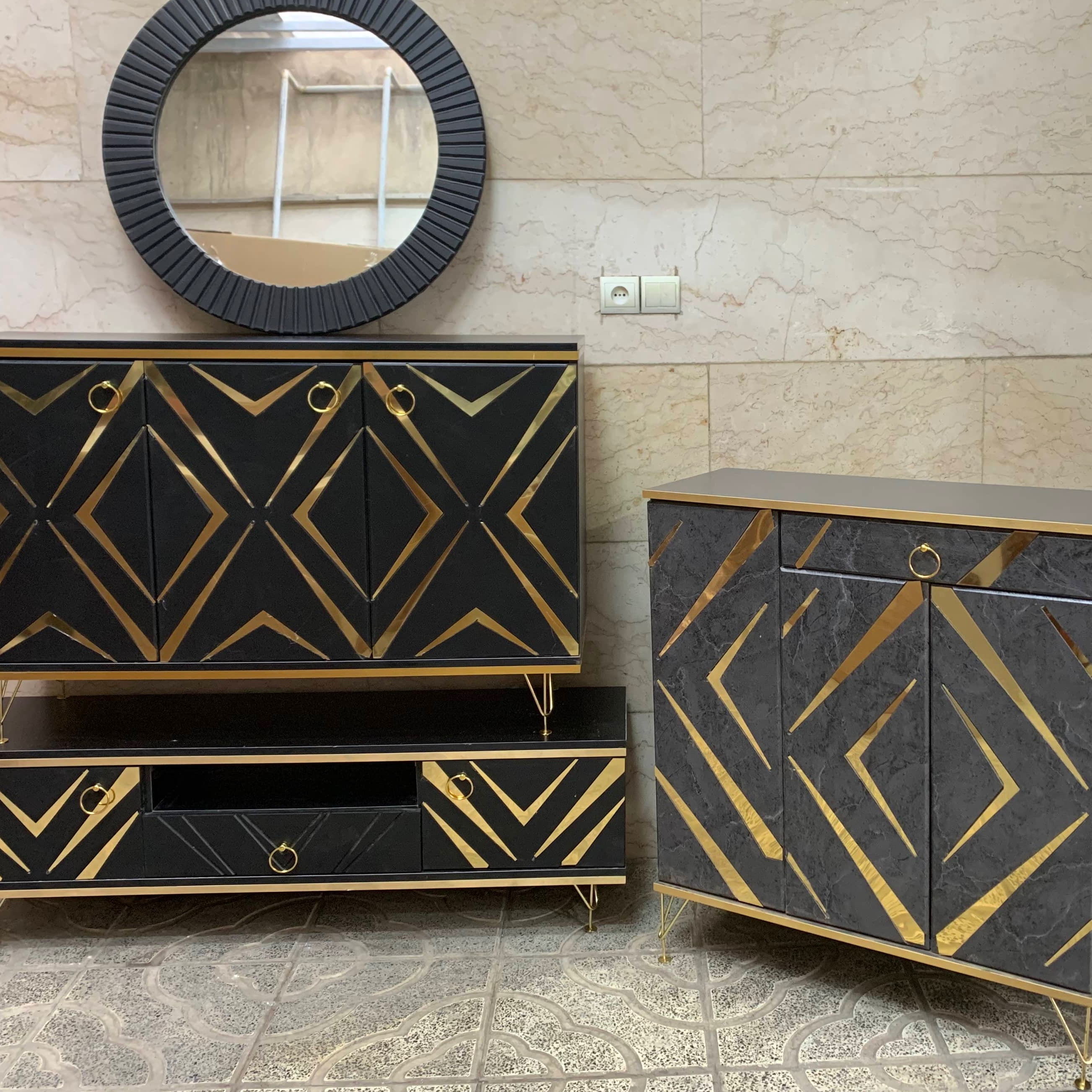 ست کامل چوبی آینه کنسول میز تلویزیون جاکفشی