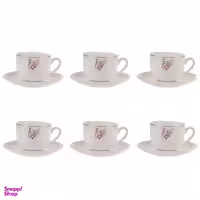 سرویس چینی 12 پارچه چای خوری چینی زرین ایران سری ایتالیا اف مدل رز فلاور درجه عالی