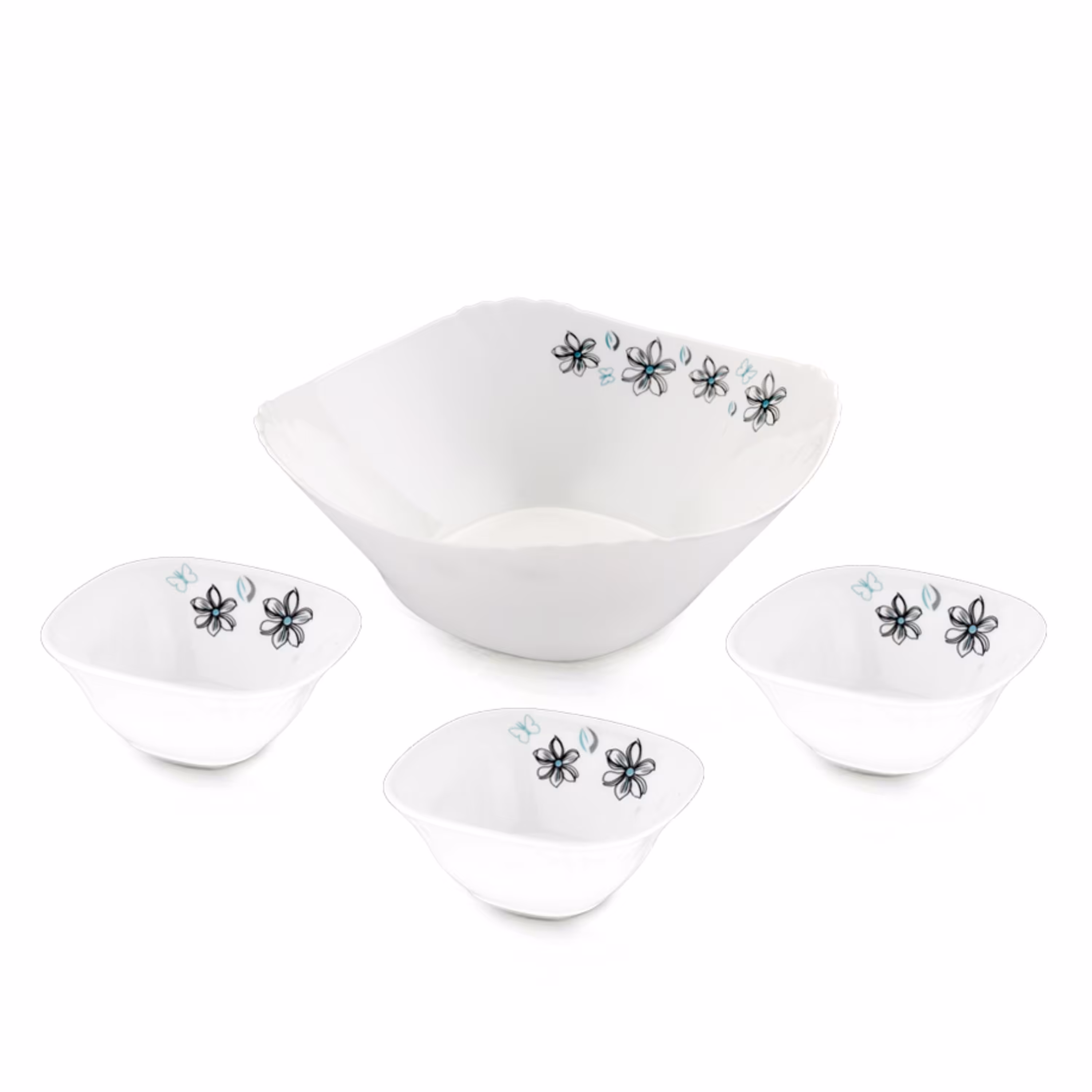 ست انار خوری 7 پارچه طرح ماریا آبی مربع