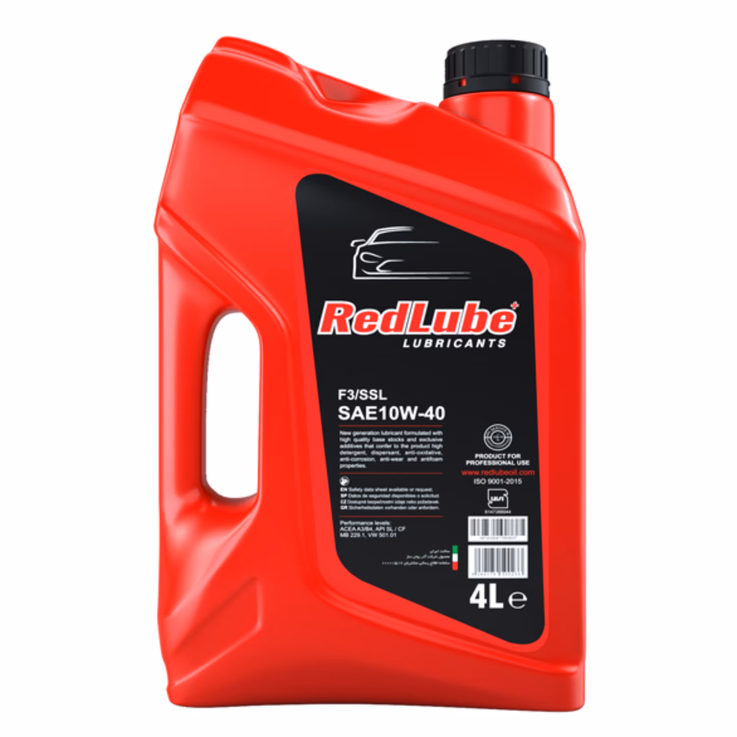روغن موتور خودرو ردلوب پلاس F3 SSL-10W40 نیمه سنتتیک حجم 4 لیتر