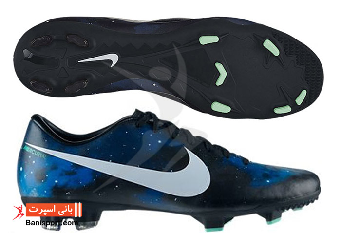 کفش فوتبال مشکی آبی فضایی Nike mercurial galaxy