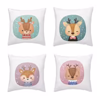 کاور کوسن کودک مدل گوزن بسته 4 عددی