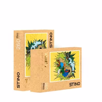 پازل شیشه ای استینو 260 تکه طرح تن تن (کد 19108)،(باجعبه)