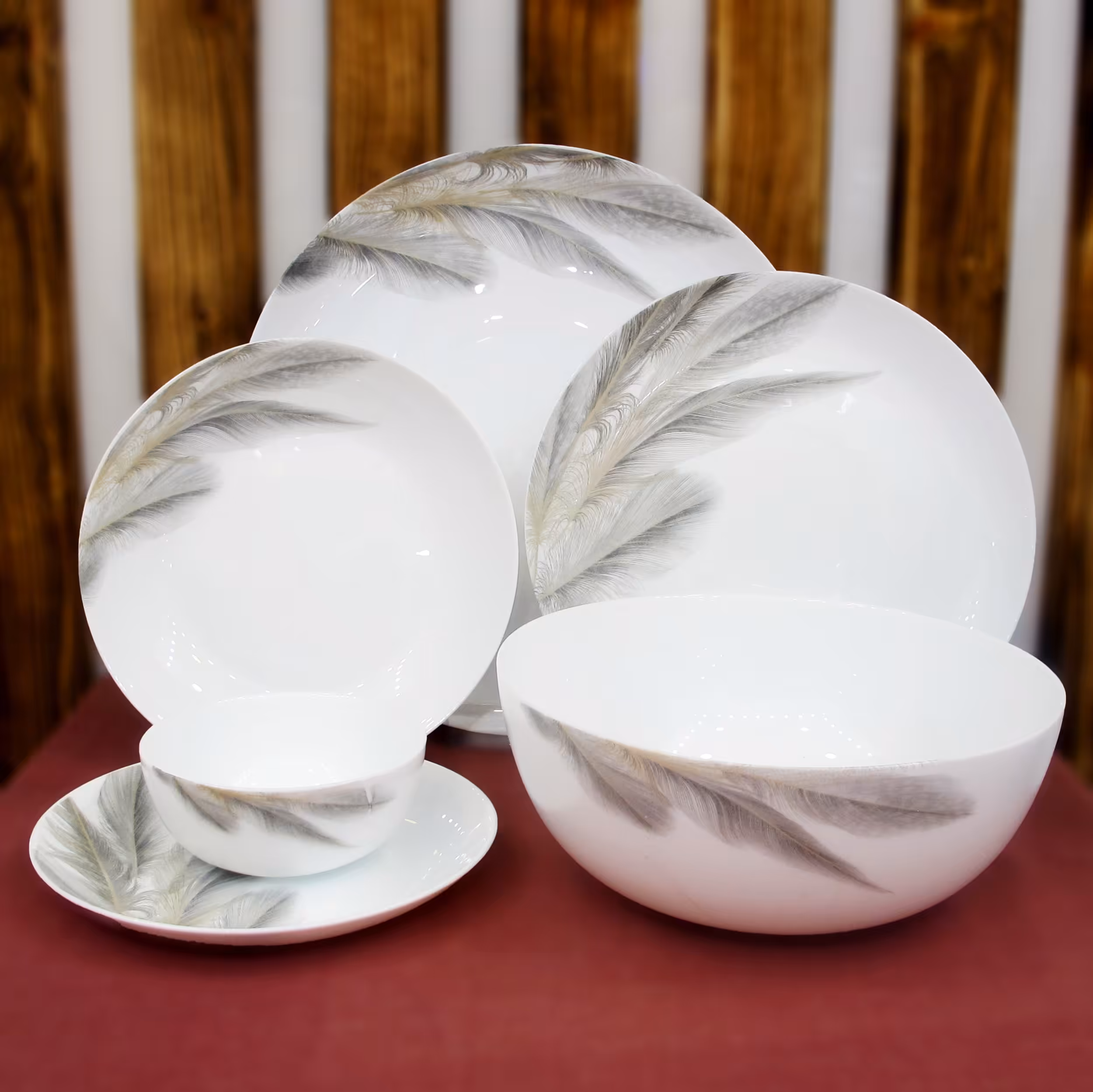 سرویس ارکوپال 6 نفره 26 پارچه گلدن اپال طرح فیدر