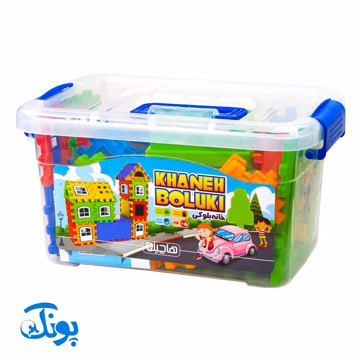خانه بلوکی باکس هاچینو به همراه آدمک لگویی 64 قطعه