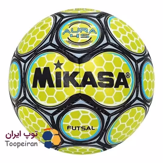 توپ فوتسال طرح میکاسا سایز 4 دوختی رنگ سبز 