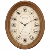 ساعت دیواری چوبی لوتوس مدل 010 سایز  70x58