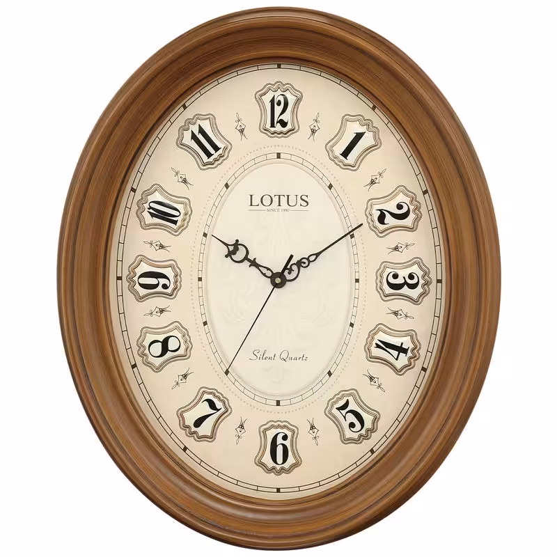 ساعت دیواری چوبی لوتوس مدل 010 سایز  70x58