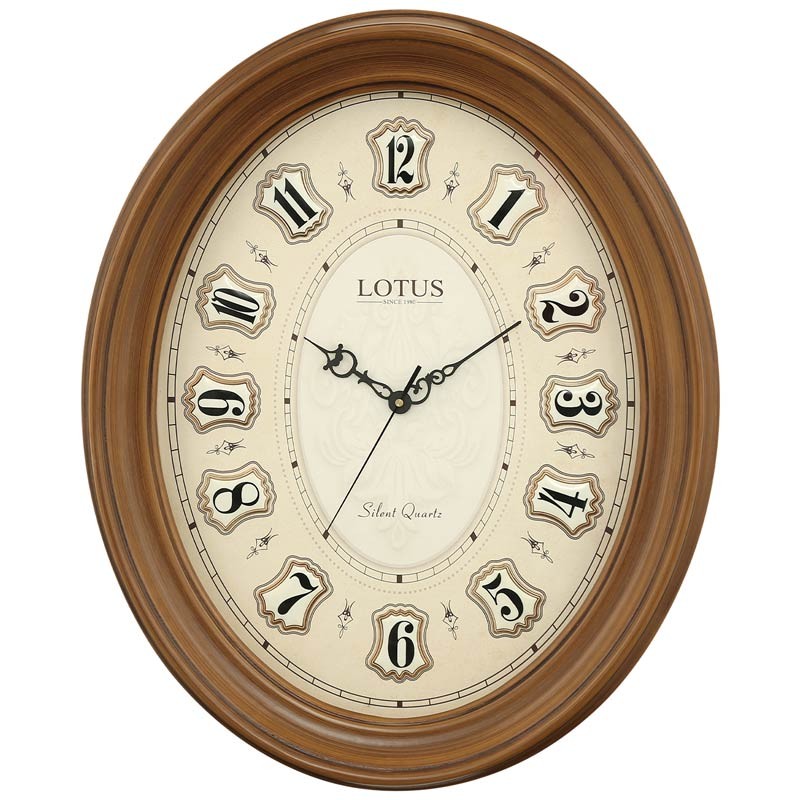 ساعت دیواری چوبی لوتوس مدل 010 سایز  70x58