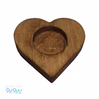 جاشمعی چوبی طرح قلب آیتم 4131