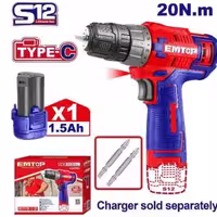 دریل شارژی 12 ولت 20 نیوتن ایمتاپ EMTOP مدل ECDL12510