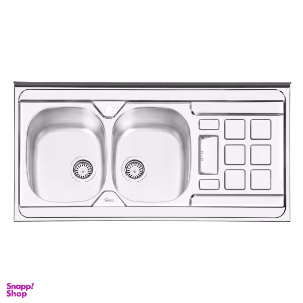 سینک ایلیا استیل مدل 1021L توکار سایز 60 × 120 سانتی متر