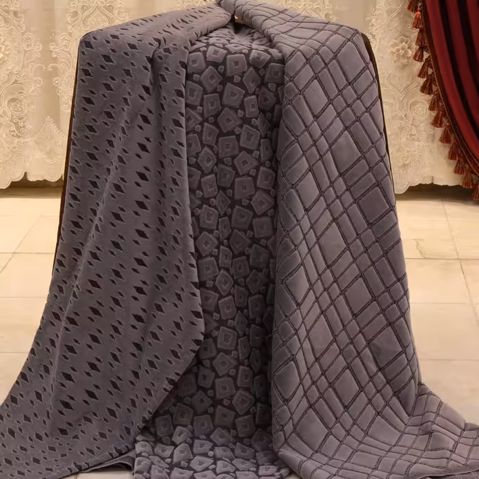 پارچه مخمل ترک مناسب استفاده برای مبلمان اداری خانگی (8) در طرح و رنگهای متنوع