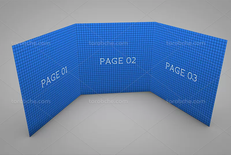 موکاپ بروشور لایه باز PSD | گرافیک با طعم تربچه