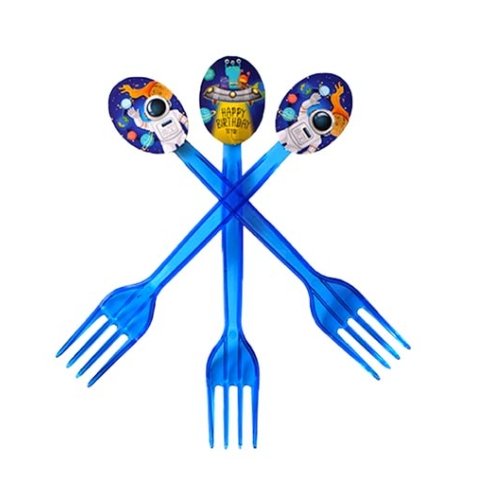 چنگال تم آدم فضایی بسته 12 عددی