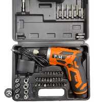 پیچگوشتی شارژی تاشو 50 عددی برند pm مدل dm3.6v