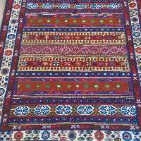 فرش دستبافت گل ابریشم کرک