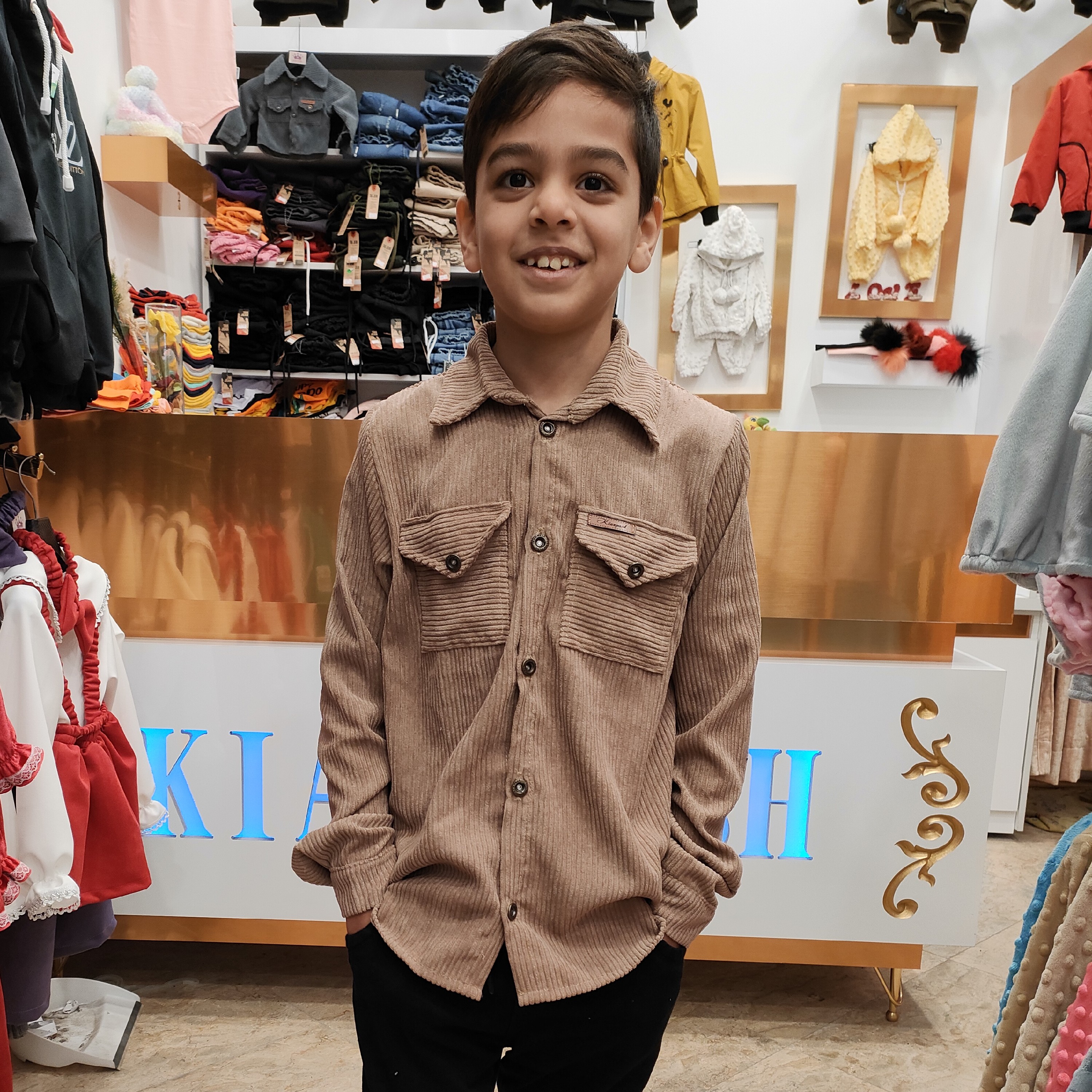 پیرهن پسرانه مخمل کبریتی 