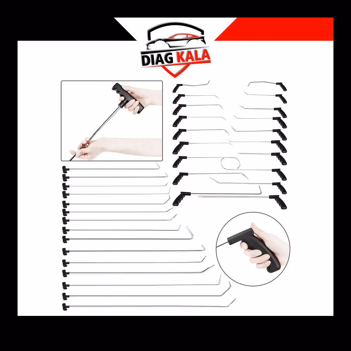 میله PDR صافکاری 34 پارچه استیل آبکاری شده