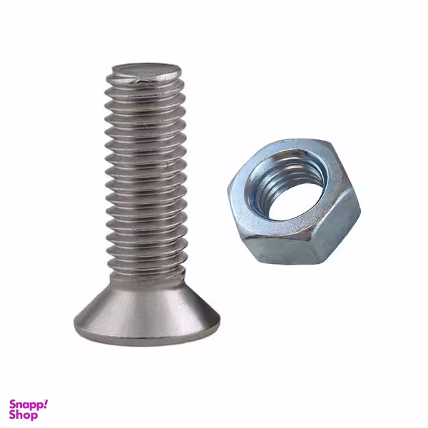 پیچ و مهره مدل سرتخت کد BPM-15-6 مجموعه 20 عددی