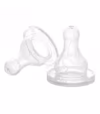 ست 2 عددی سرشیشه سیلیکونی برای مایع غلیظ Beaba Set of 2 Silicone Teats for Thick Liquids