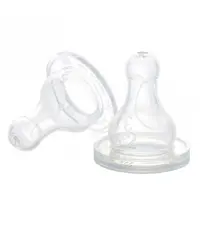 ست 2 عددی سرشیشه سیلیکونی برای مایع غلیظ Beaba Set of 2 Silicone Teats for Thick Liquids