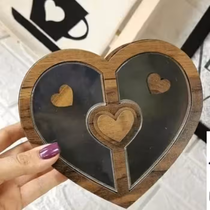 باکس(تی بگ )دو خانه قلبی جنس چوبی 
