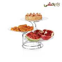 دیس پایه دار شیرینی فلزی سالوت