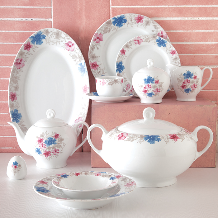 سرویس چینی زرین طرح سیلوین 102 پارچه