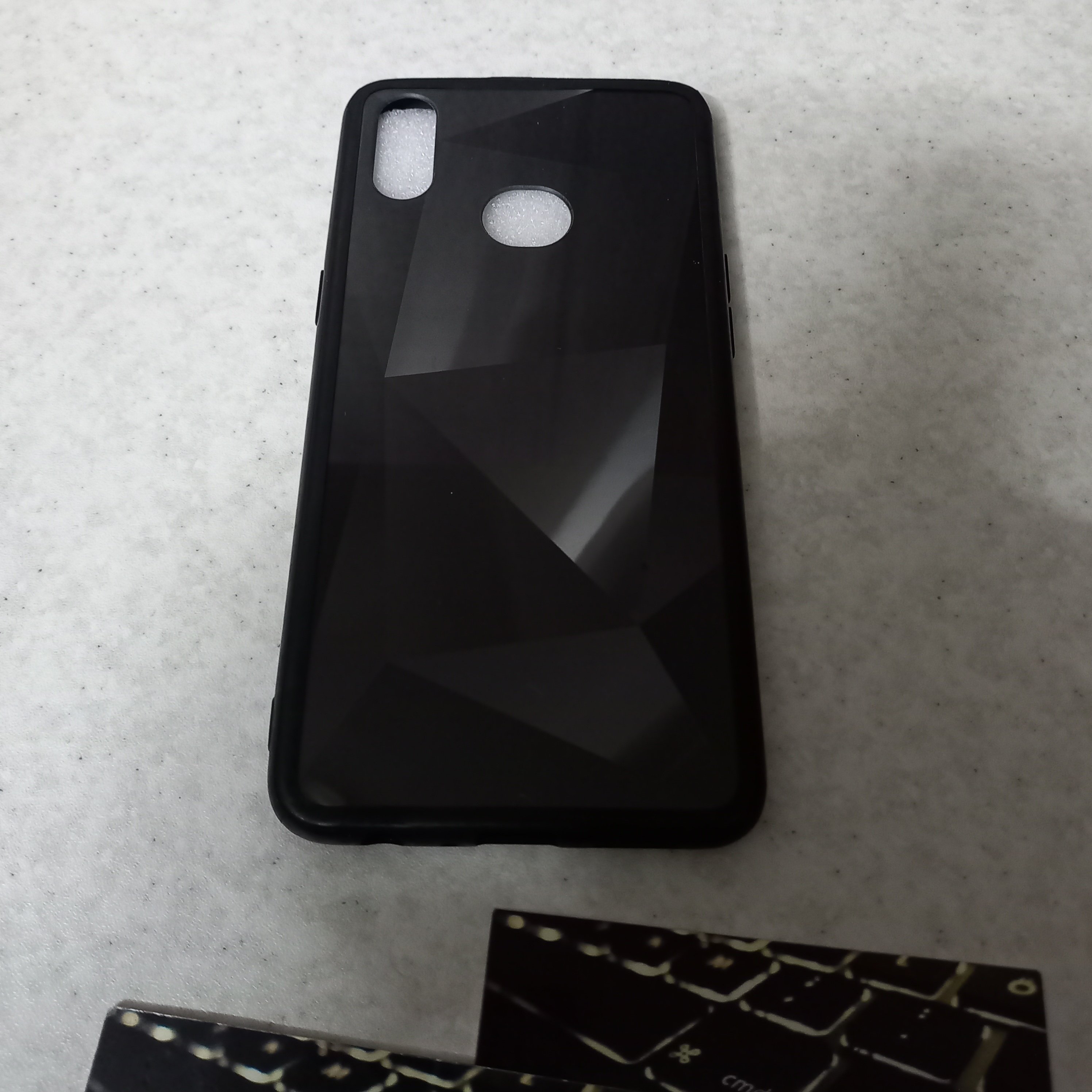 قاب گوشی A10s طرح الماسی رنگ مشکی