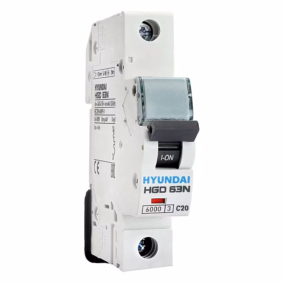فیوز مینیاتوری تکفاز 20 آمپر هیوندای