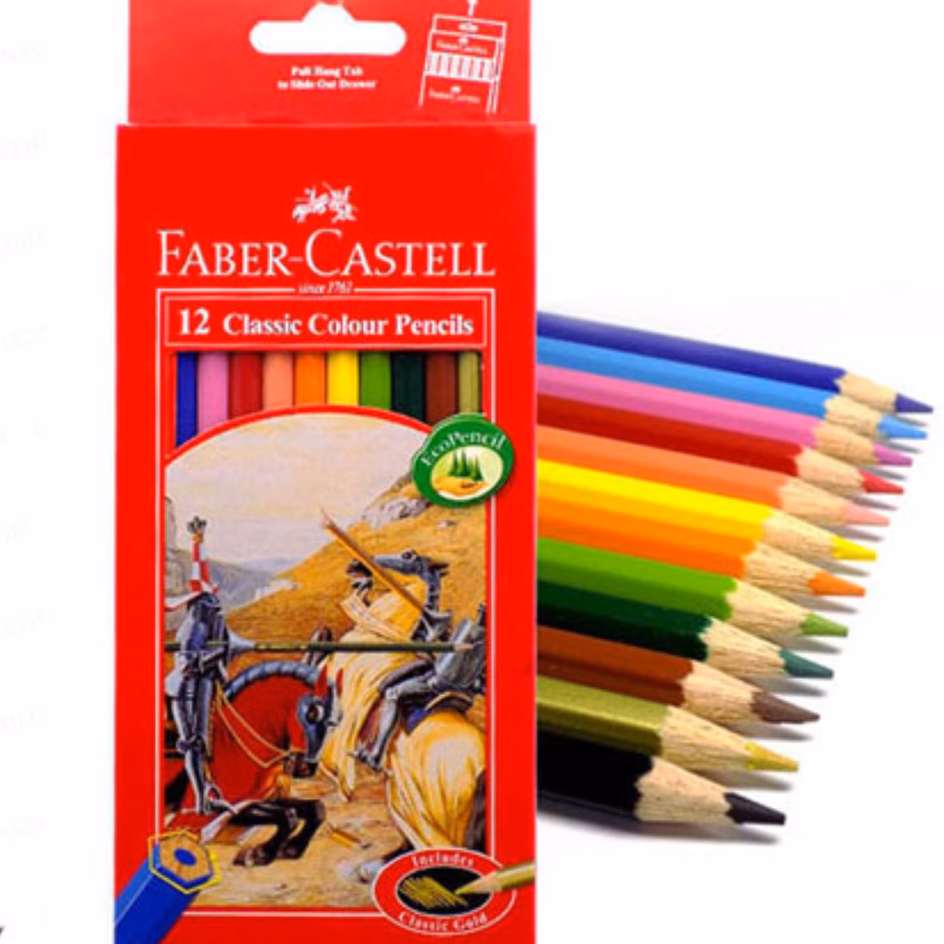 مداد رنگی 12مقوایی فابر کاستل 