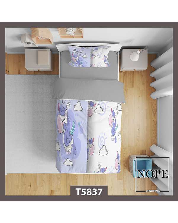سرویس لحاف روتختی کودک یک نفره 5 تکه نوپه هوم Nopehome طرح فانتزی کد T5837