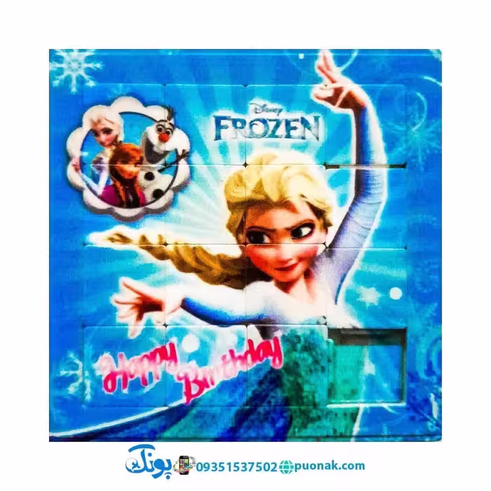 بازی فکری آموزشی پازل کشویی جدول هوش طرح دختر یخی فروزن کفشدوزک (سایز 11*11 cm)