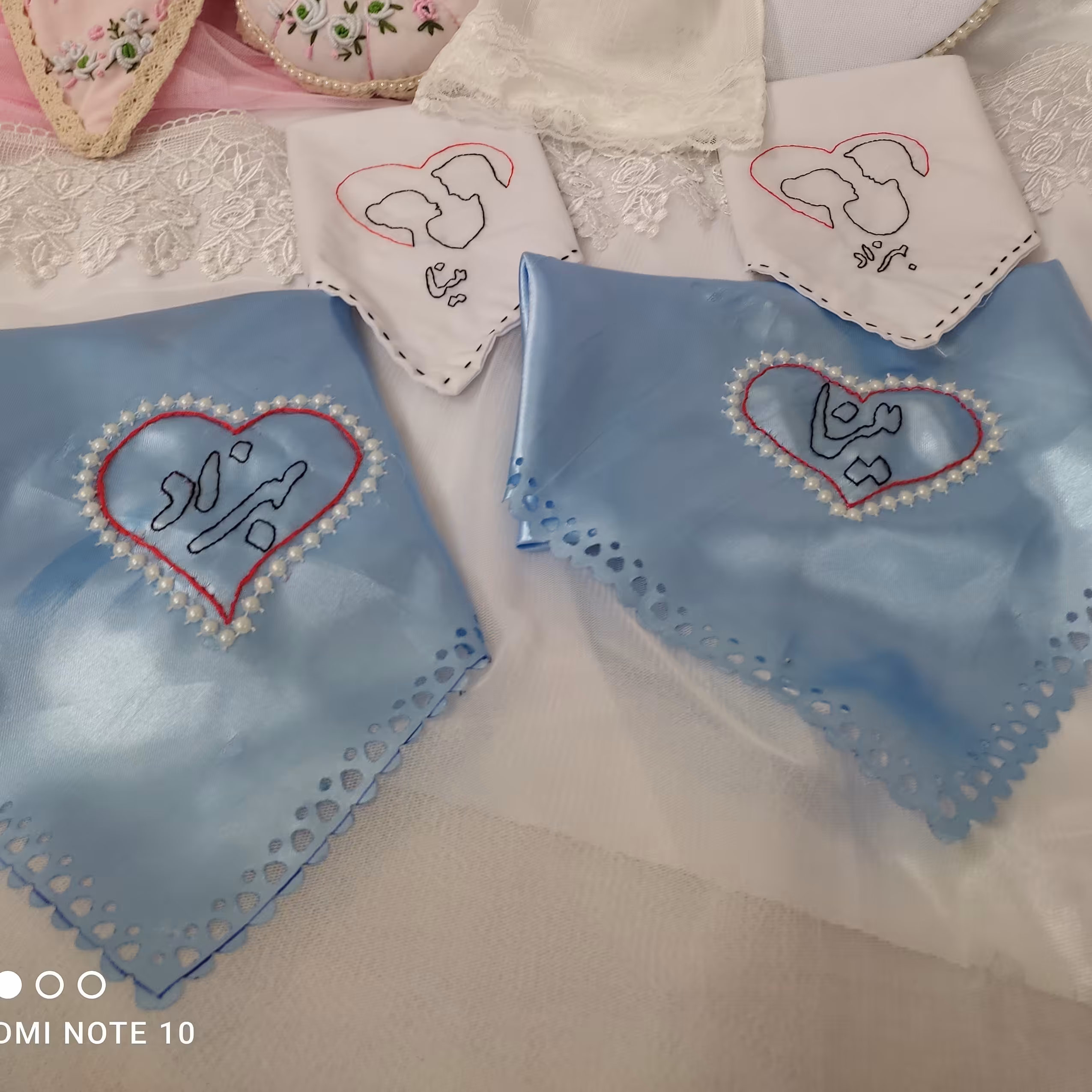 دستمال عروس گلدوزی 