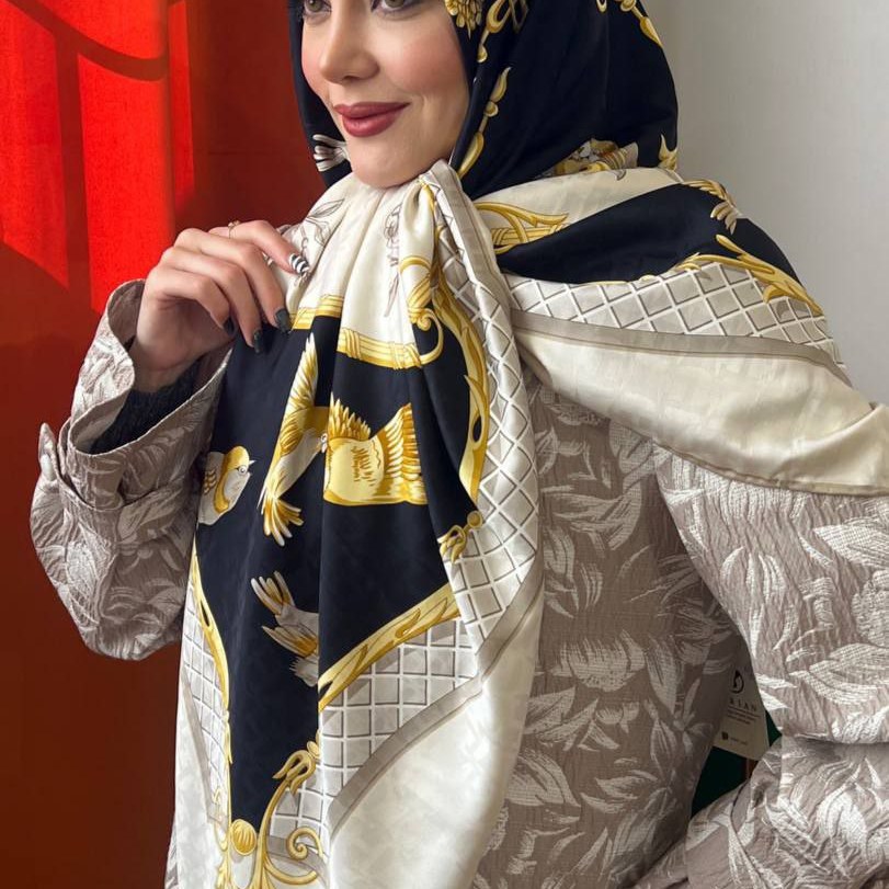 روسری ابریشم ژاکارد مجلسی کد4480 (5)