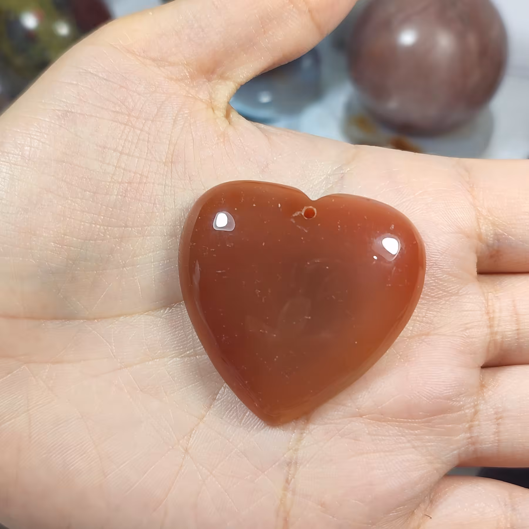 عقیق تراش قلبی درشت