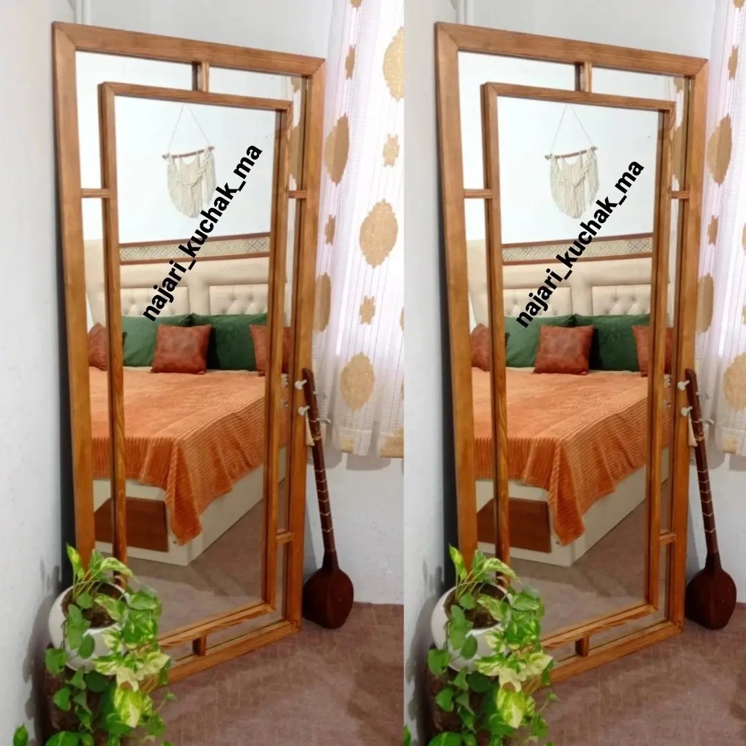  آینه  قدی چوبی با آینه درجه یک