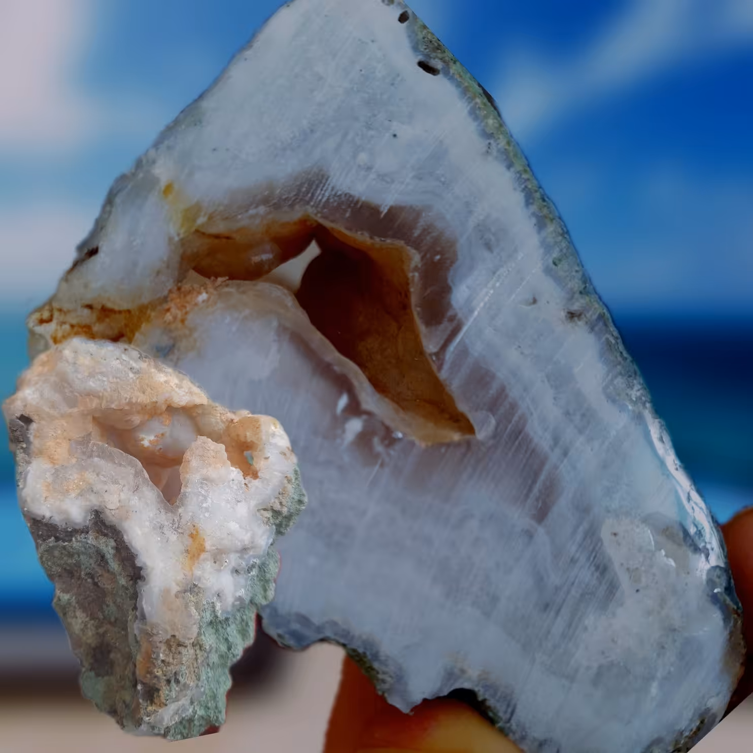 سنگ عقیق سلیمانی شکاف دار کلکسیونی 