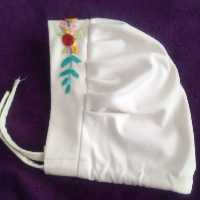 کلاه دخترانه نوزادی گلدوزی