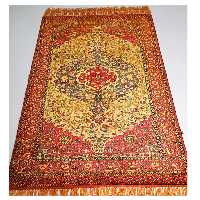 فرش ابریشم ریزبافت دو متری دستباف 

