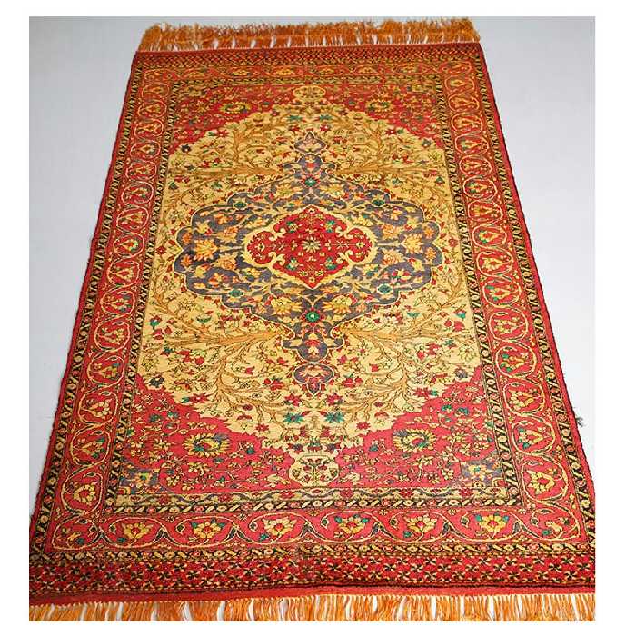 فرش ابریشم ریزبافت دو متری دستباف 

