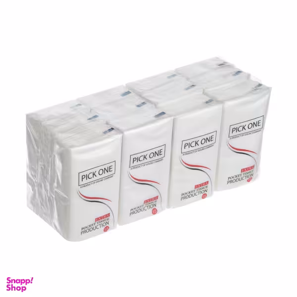 دستمال کاغذی جیبی 15 برگ گلریز مدل Pick One بسته 12 عددی