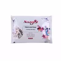دستمال مرطوب پاک کننده و نرم کننده دست و صورت نازگل 25 عددی