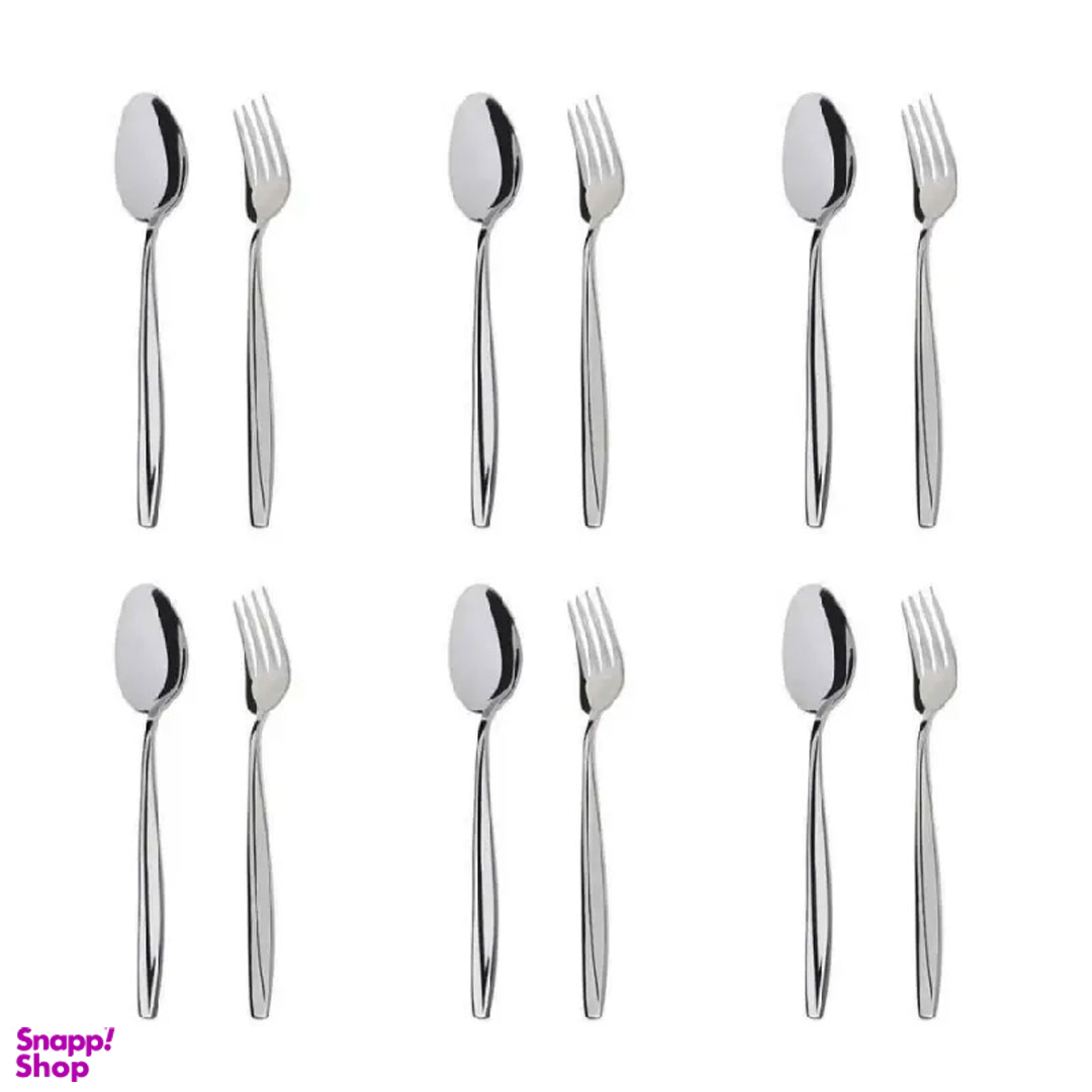 سرویس قاشق و چنگال 6 نفره بسته 12 عددی