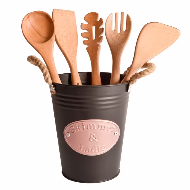 سرویس کف گیر و ملاقه 6 پارچه طرح بامبو