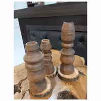 شمعدانی چوبی سه تایی